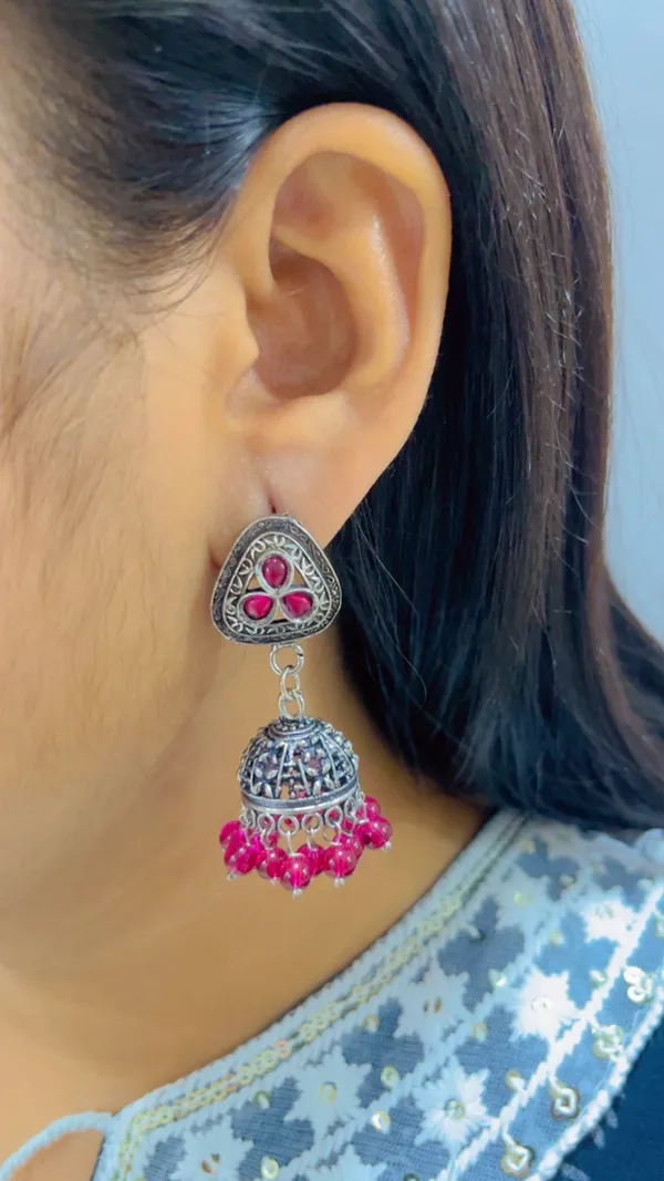 Silver-Tone_Oxidized_Jhumka_Earrings_for_Women