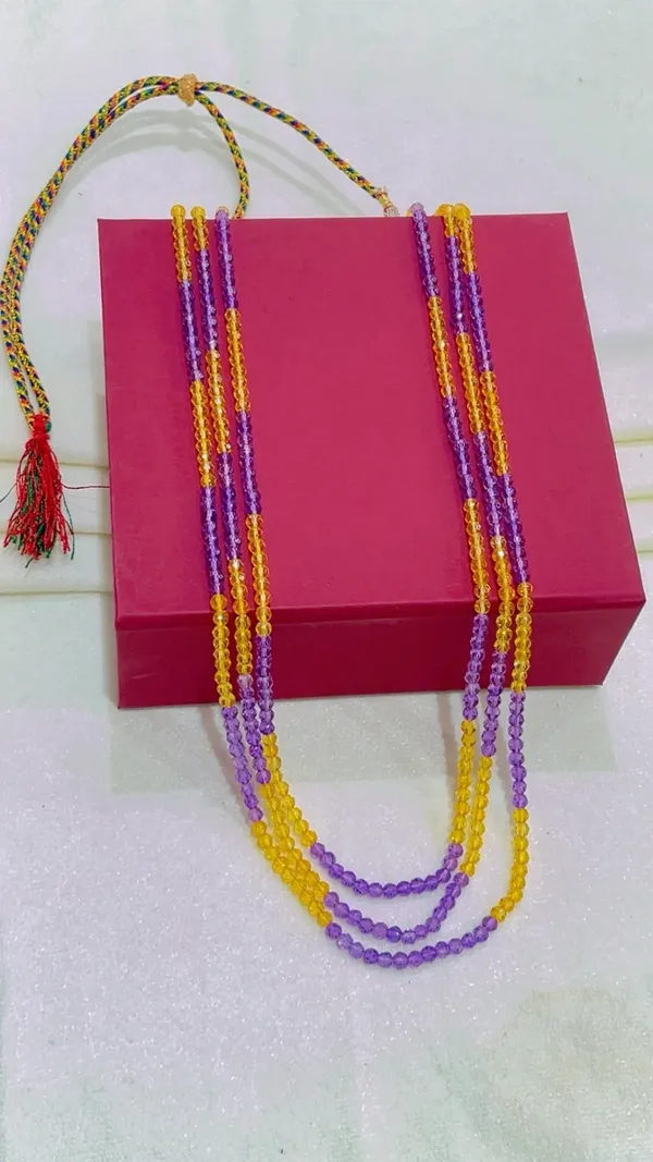 Purple_And_Yellow_Beaded_Layered_Necklace_for_Women