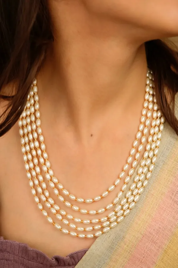 White_Pearl_Multi_Strand_Necklace_for_Women