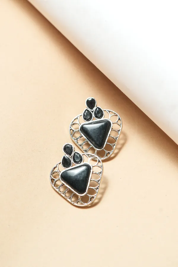 Silver_Tone_Black_Stone_Drop_Earrings_for_Women