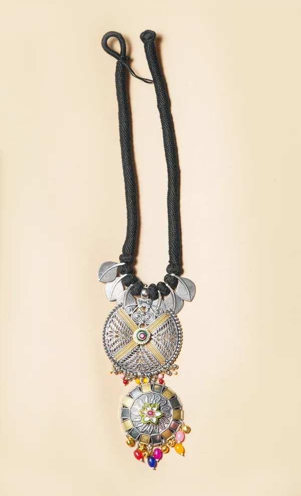Black_Cord_Oxidized_Silver_Tone_Statement_Necklace_for_Women