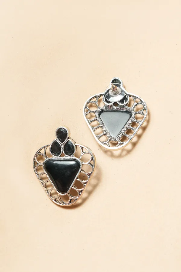 Silver_Tone_Black_Stone_Drop_Earrings_for_Women