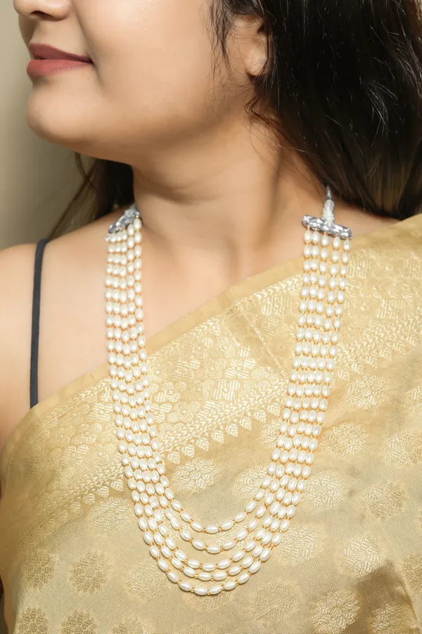 White_Pearl_Multi_Strand_Necklace_for_Women