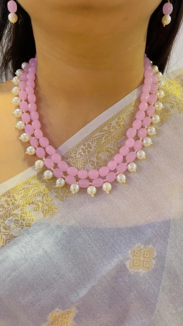 Pink_Beaded_Pearl_Necklace_Set_With_Earrings_for_Women