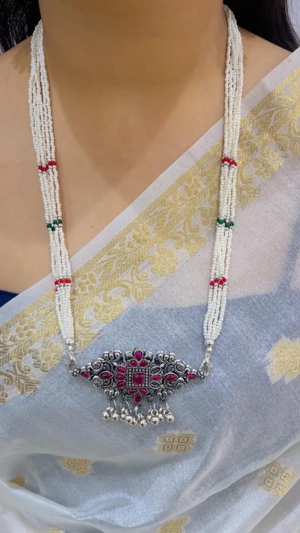 Silver_Oxidized_Beaded_Necklace_And_Jhumka_Earrings_Set_for_Women