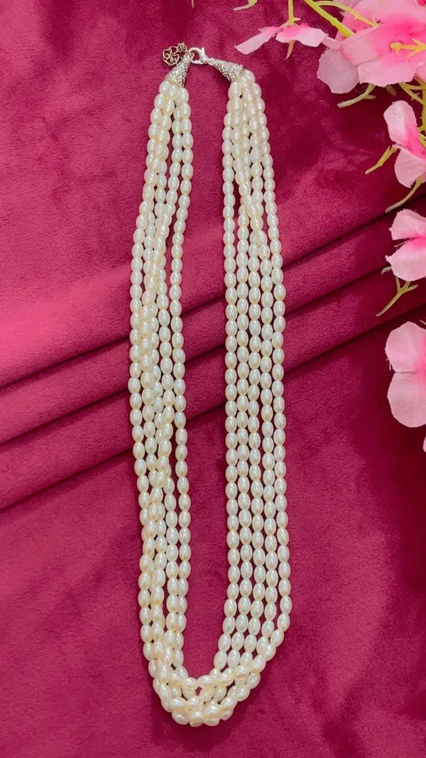 White_Pearl_Style_Multi_Strand_Necklace_for_Women