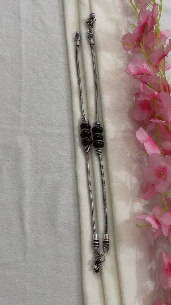 Silver-Tone_Beaded_Anklets_for_Women