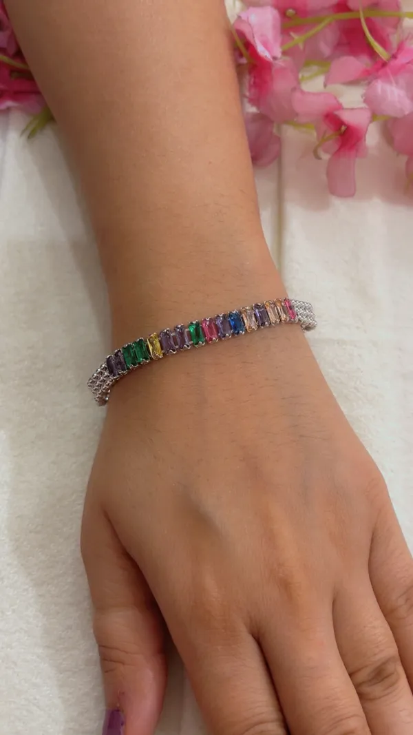 Silver_Tone_Multicolor_Bracelet_for_Women