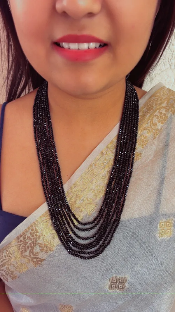 Black_Beaded_Multi-Strand_Necklace_for_Women