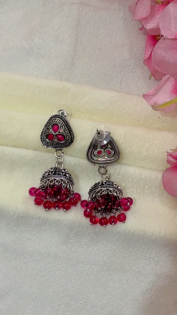 Silver-Tone_Oxidized_Jhumka_Earrings_for_Women