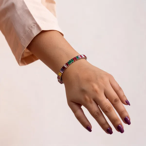 Multicolor_Rectangular_Stone_Link_Bracelet