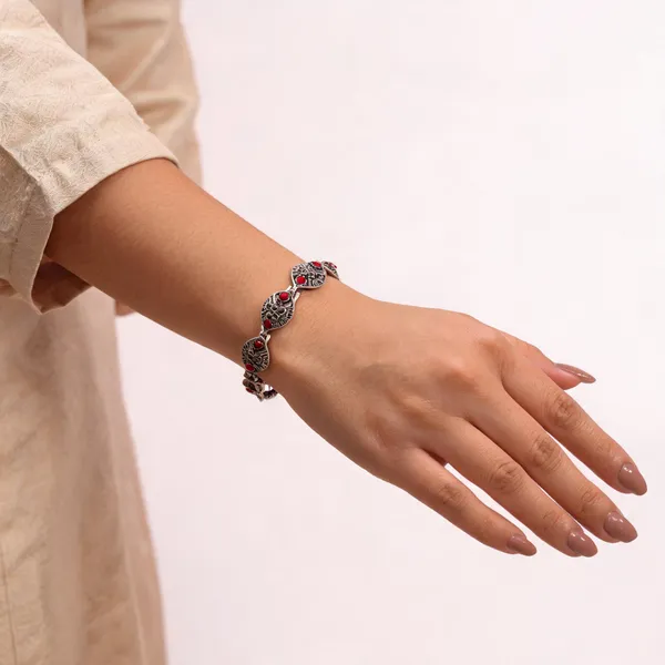 Silver_Oxidized_Link_Bracelet_for_Women