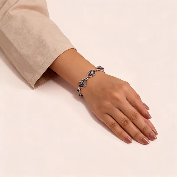 Silver_Oxidized_Link_Bracelet_for_Women