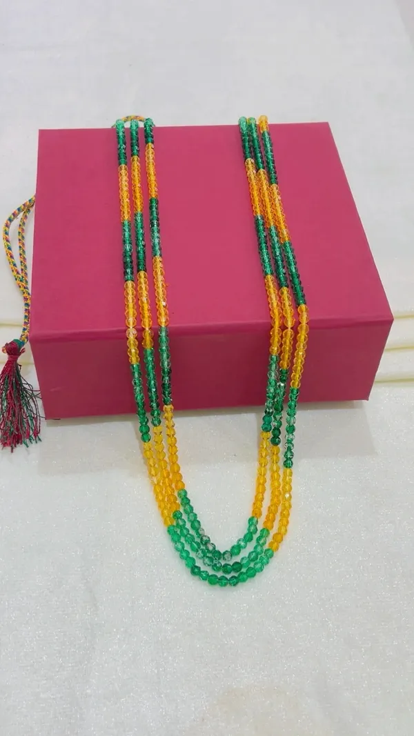 Green_And_Yellow_Beaded_Layered_Necklace_for_Women