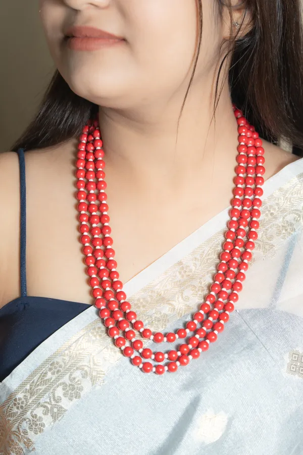 Red_Beaded_Layered_Necklace_for_Women