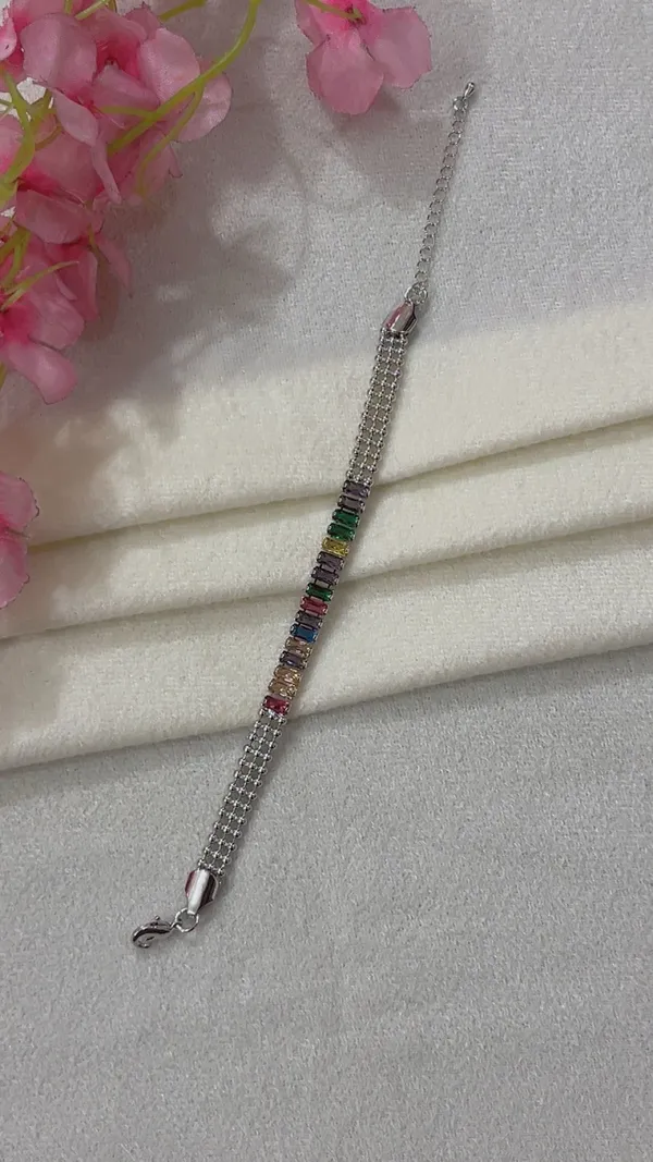 Silver_Tone_Multicolor_Bracelet_for_Women