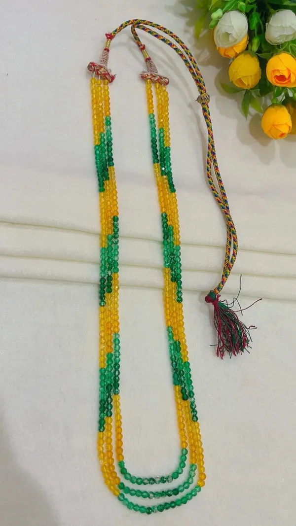 Green_And_Yellow_Beaded_Layered_Necklace_for_Women