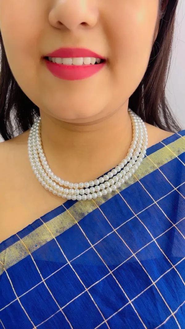 White_Pearl_Multi_Strand_Necklace_for_Women