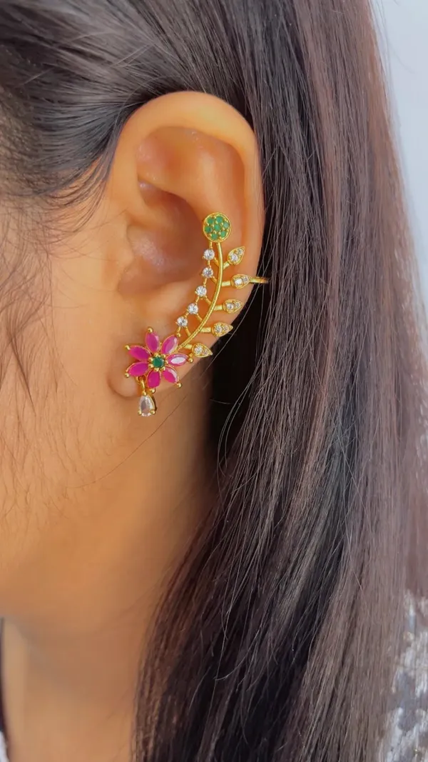 Gold_Tone_Floral_Ear_Cuff_Earring_for_Women