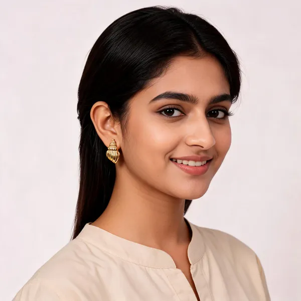 Gold_Tone_Textured_Shell_Stud_Earrings