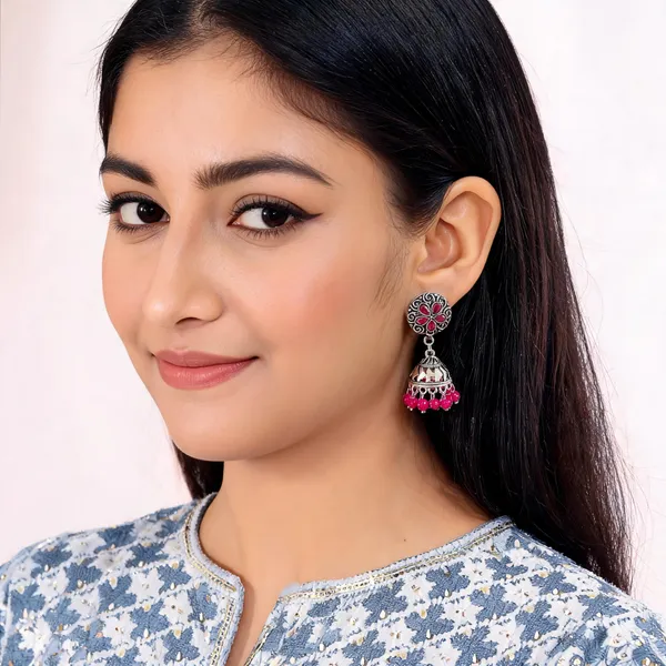 Silver_Oxidized_Jhumka_Earrings_for_Women
