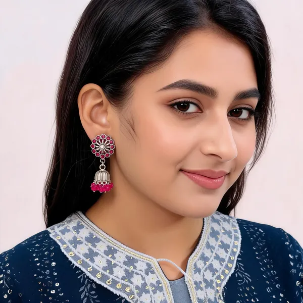 Silver_Tone_Pink_Stone_Jhumka_Earrings_for_Women