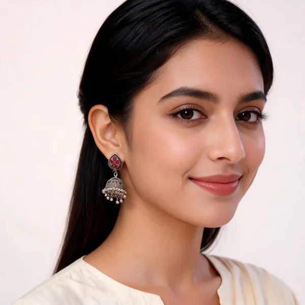 Silver_Tone_Red_Stone_Jhumka_Earrings_for_Women
