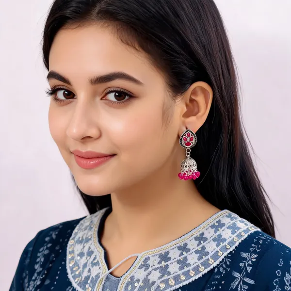 Silver_Tone_Pink_Stone_Jhumka_Earrings_for_Women