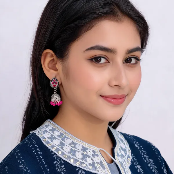 Silver_Tone_Pink_Stone_Jhumka_Earrings_for_Women
