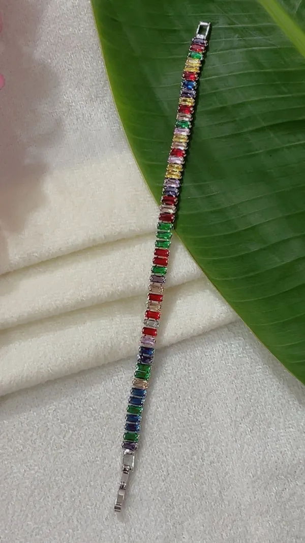 Multicolor_Rectangular_Stone_Link_Bracelet