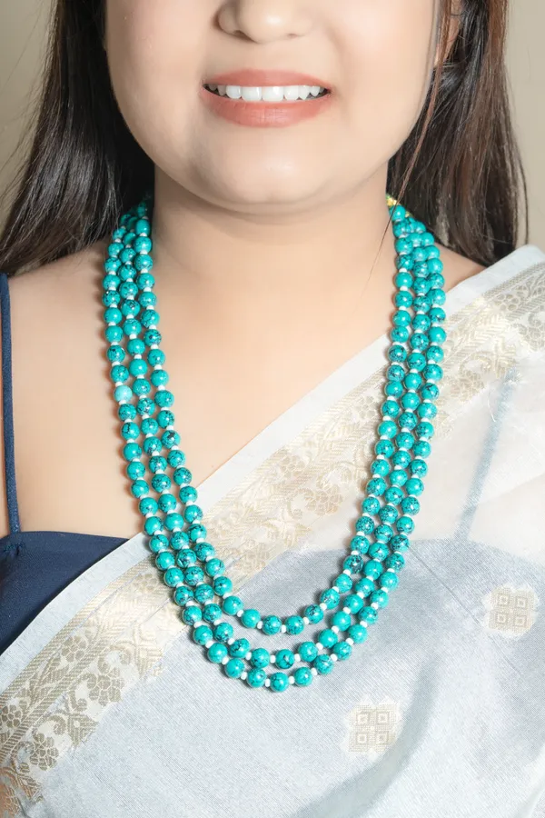 Turquoise_Beaded_Layered_Necklace_For_Women
