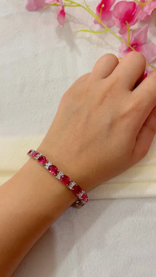 Red_Silver_Tone_Oval_Stone_Bracelet_for_Women