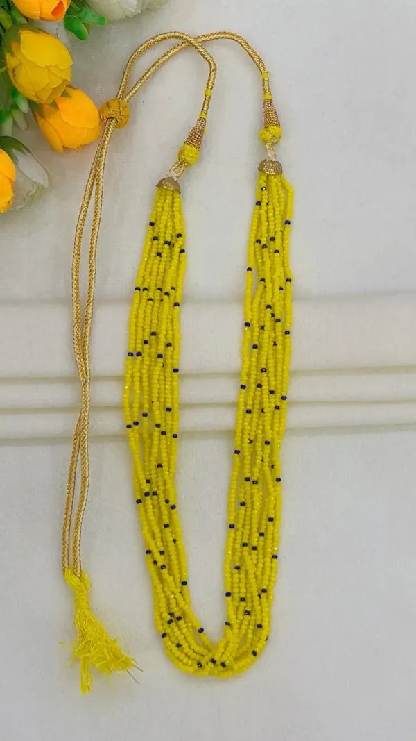 Yellow_Beaded_Multistrand_Necklace_for_Women