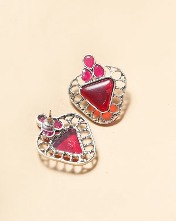 Red_Stone_Stud_Earrings_for_Women