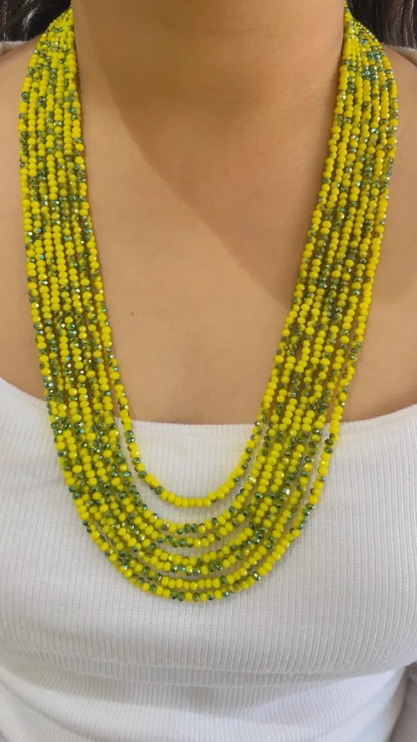 Yellow_Beaded_Layered_Necklace_for_Women