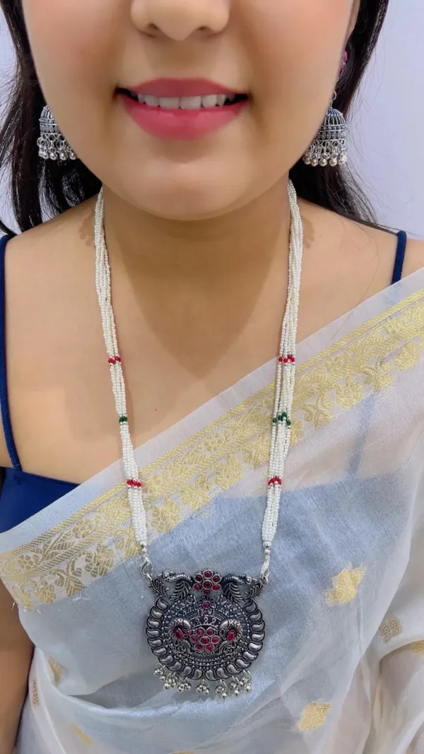 Silver_Oxidized_Beaded_Necklace_Set_for_Women