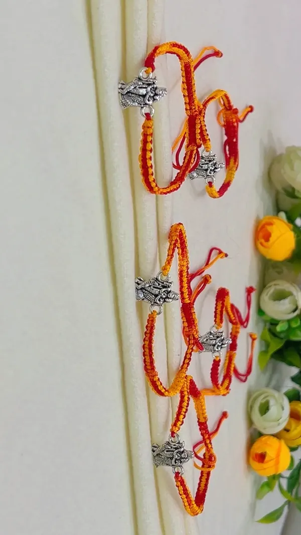 Red_Yellow_Thread_Charm_Rakhi_Set_for_Brothers