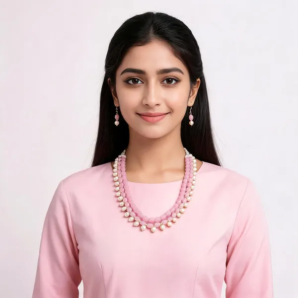 Pink_Beaded_Pearl_Necklace_Set_With_Earrings_for_Women