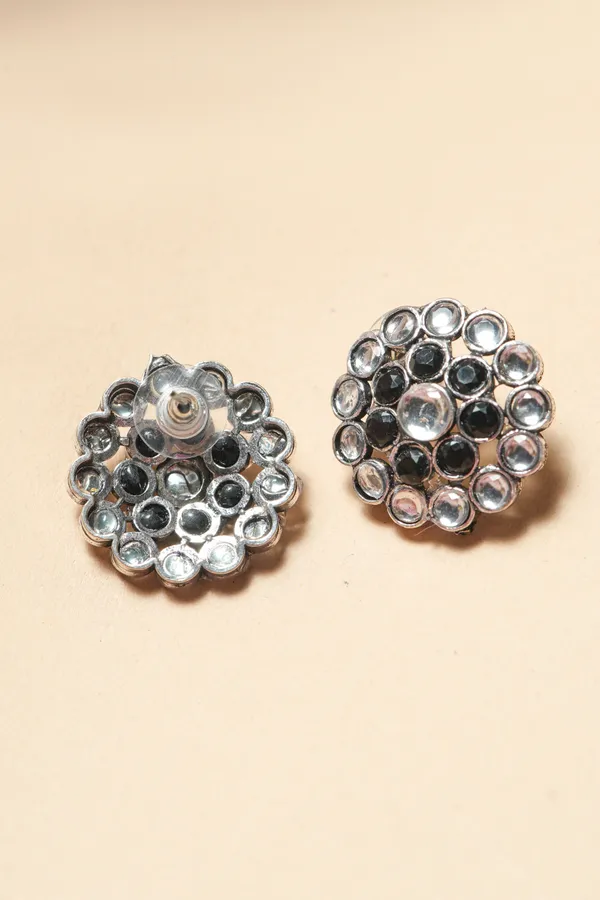 Silver_Oxidised_Circular_Stud_Earrings_for_Women