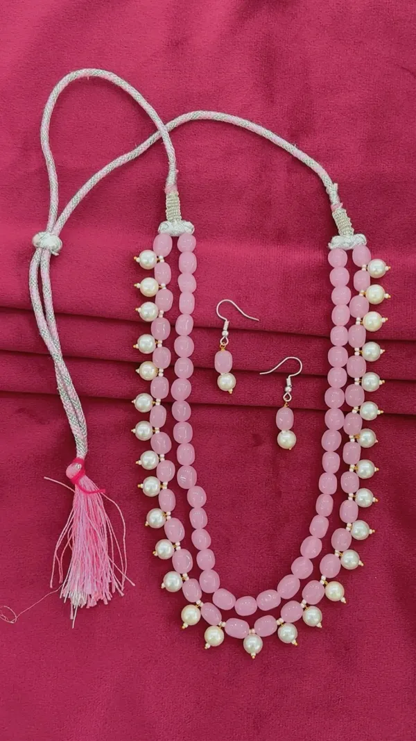 Pink_Beaded_Pearl_Necklace_Set_With_Earrings_for_Women