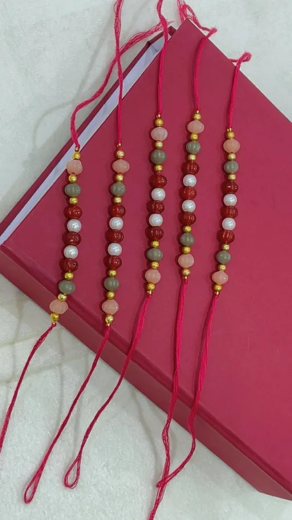 Red_Thread_Beaded_Rakhi_Set_for_Brothers