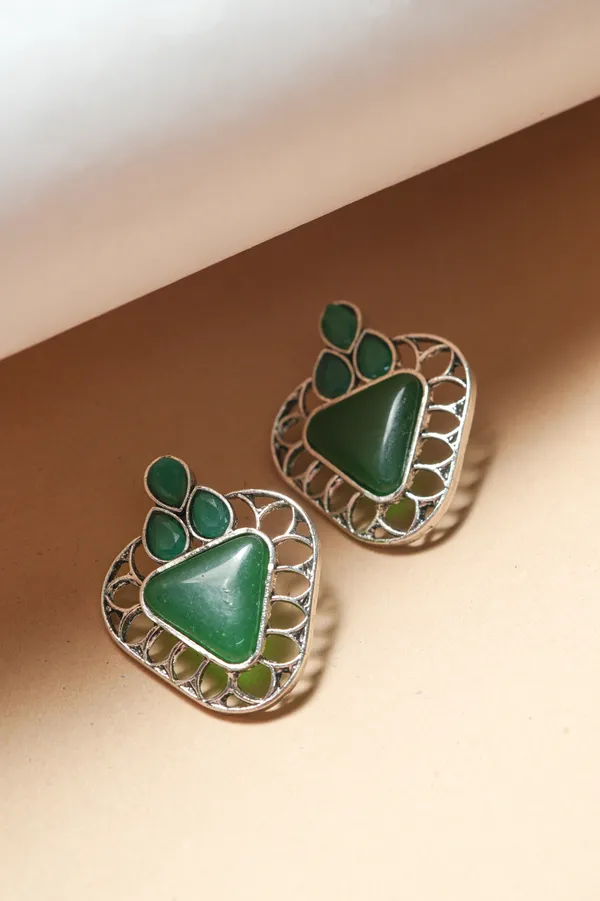 Green_Stone_Filigree_Stud_Earrings_for_Women