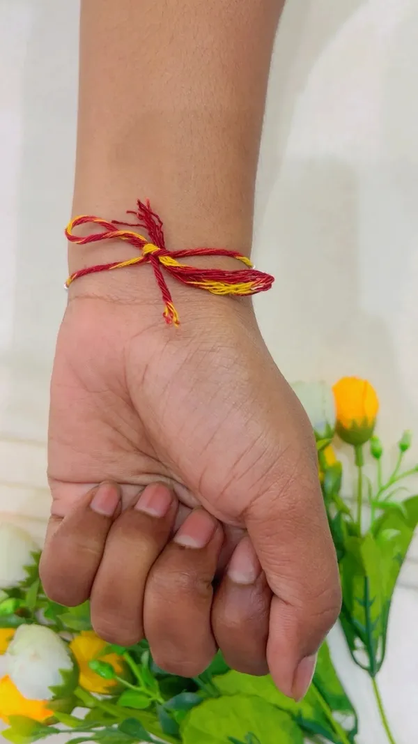 Red_Yellow_Thread_Beaded_Rakhi_Set_for_Brothers