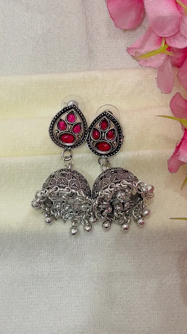 Silver_Tone_Red_Stone_Jhumka_Earrings_for_Women