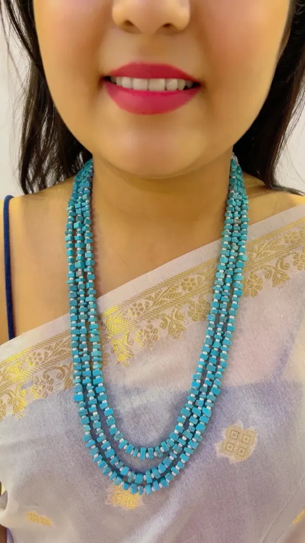Blue_Beaded_Layered_Necklace_For_Women