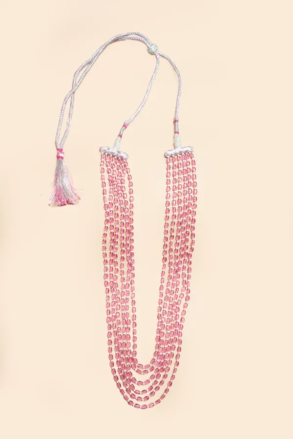Pink_Beaded_Multi-Strand_Necklace_for_Women