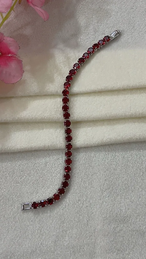 Red_Stone_Silver_Tone_Bracelet_for_Women