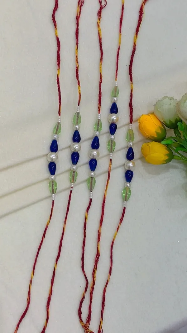Red_Yellow_Thread_Beaded_Rakhi_Set_for_Brother