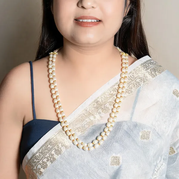 White_Pearl_Double_Strand_Necklace_for_Women
