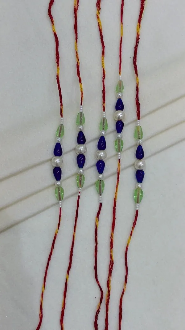Red_Yellow_Thread_Beaded_Rakhi_Set_for_Brother